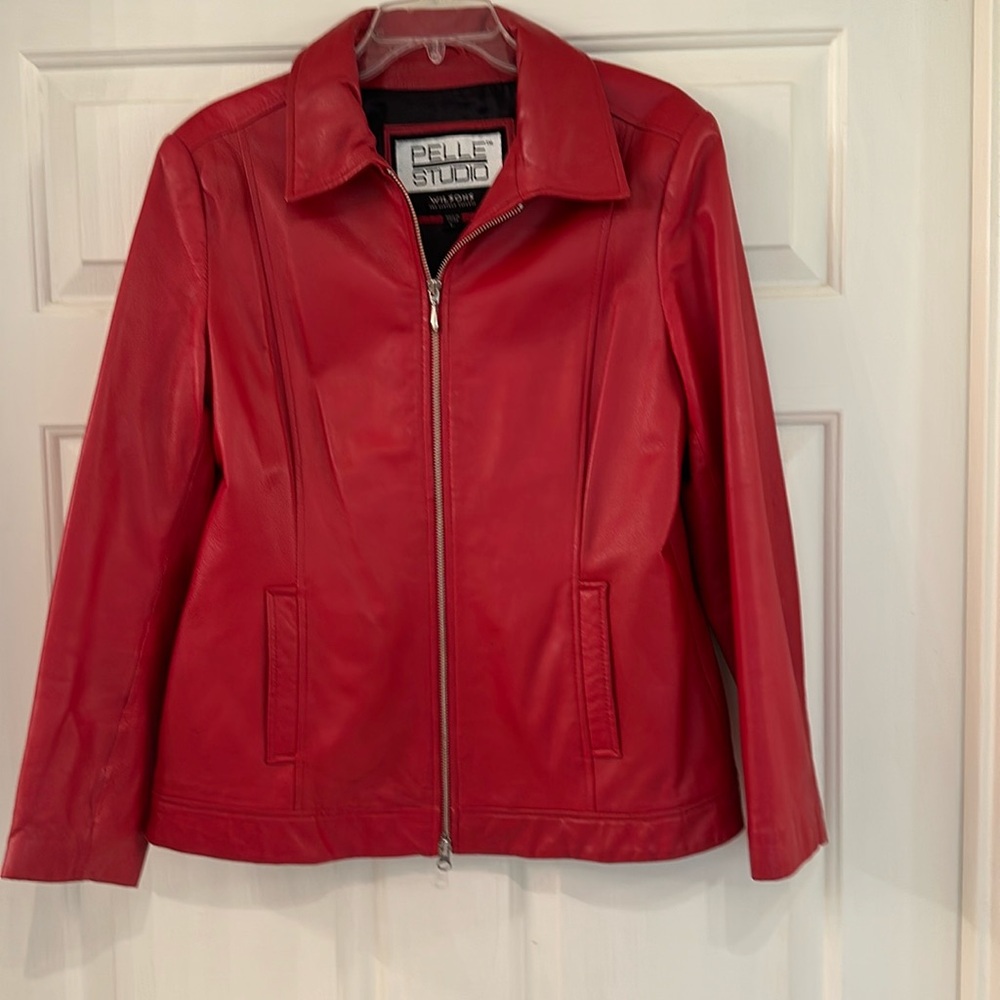 Pelle Studio Wilson’s red leather jacket. Beautiful condition.